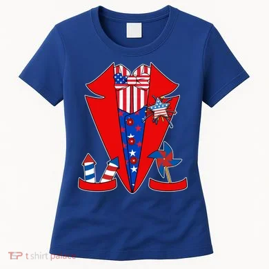 Patriotic Independence Day Tuxedo Women's T-Shirt