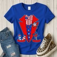 Patriotic Independence Day Tuxedo Women's T-Shirt thumb 3
