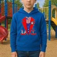 Patriotic Independence Day Tuxedo Kids Hoodie thumb 2