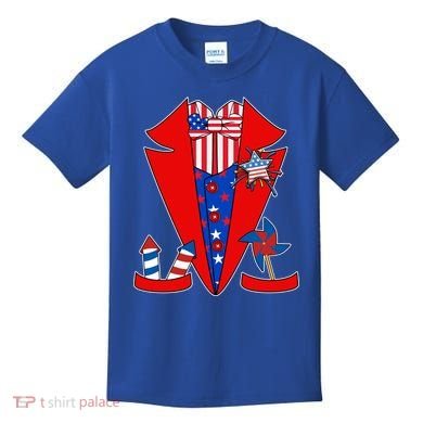 Patriotic Independence Day Tuxedo Kids T-Shirt