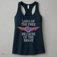 Patriotic Land Of The Free Because Of The Brave Women's Tank Top thumb 3