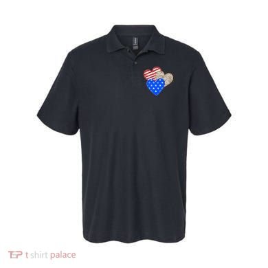 Patriotic Leopard Print Stars And Stripes Hearts Polo