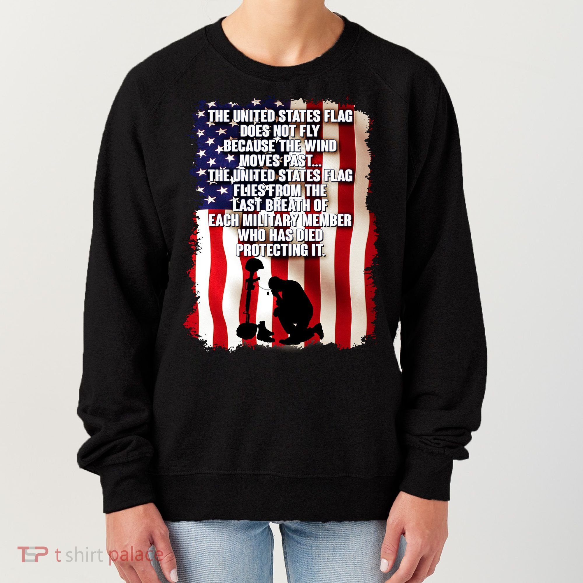 Patriotic Memorial Day United States Flag Women's Sweatshirt