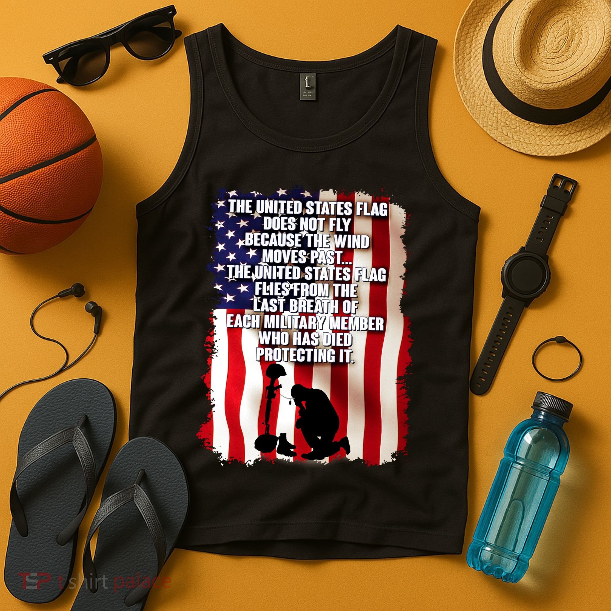 Patriotic Memorial Day United States Flag Tank Top