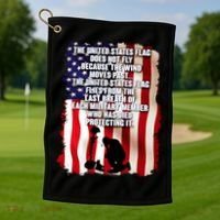 Patriotic Memorial Day United States Flag Golf Towel thumb 1