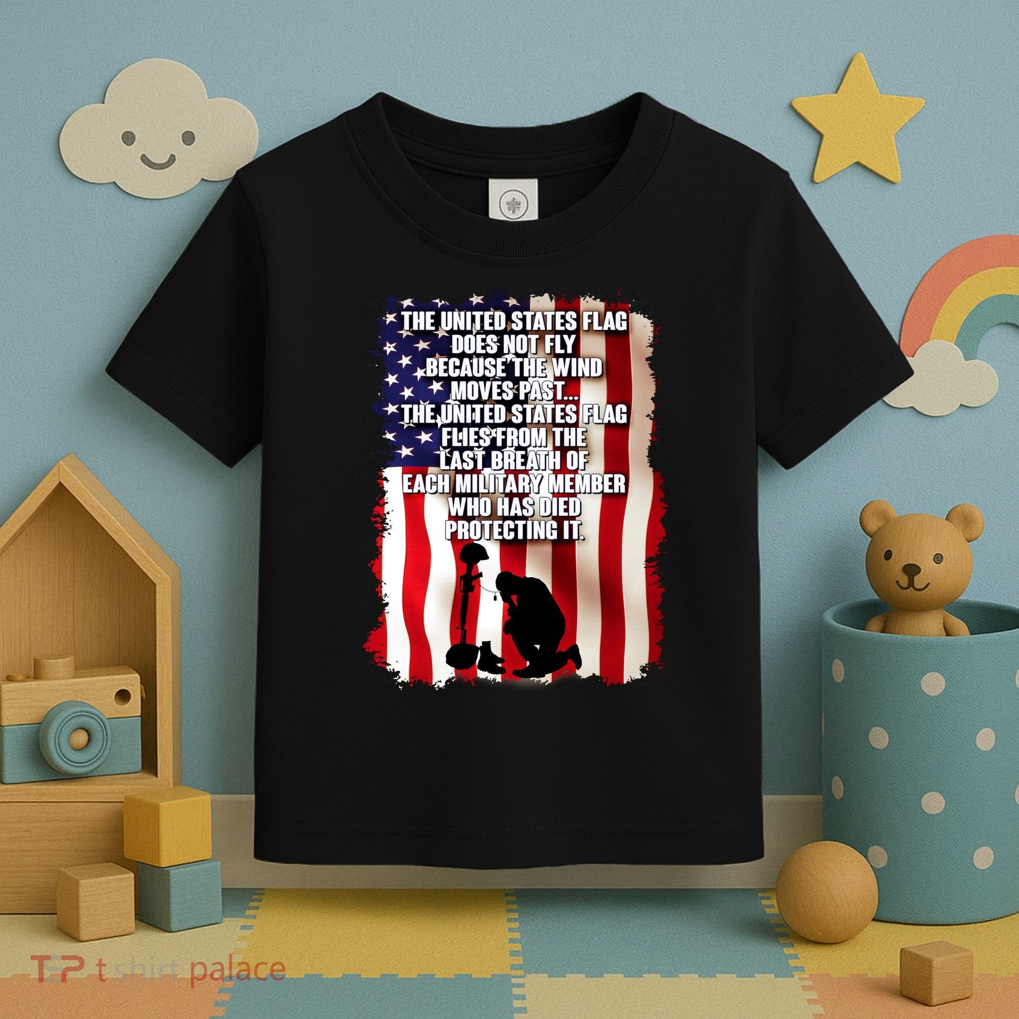 Patriotic Memorial Day United States Flag Toddler T-Shirt