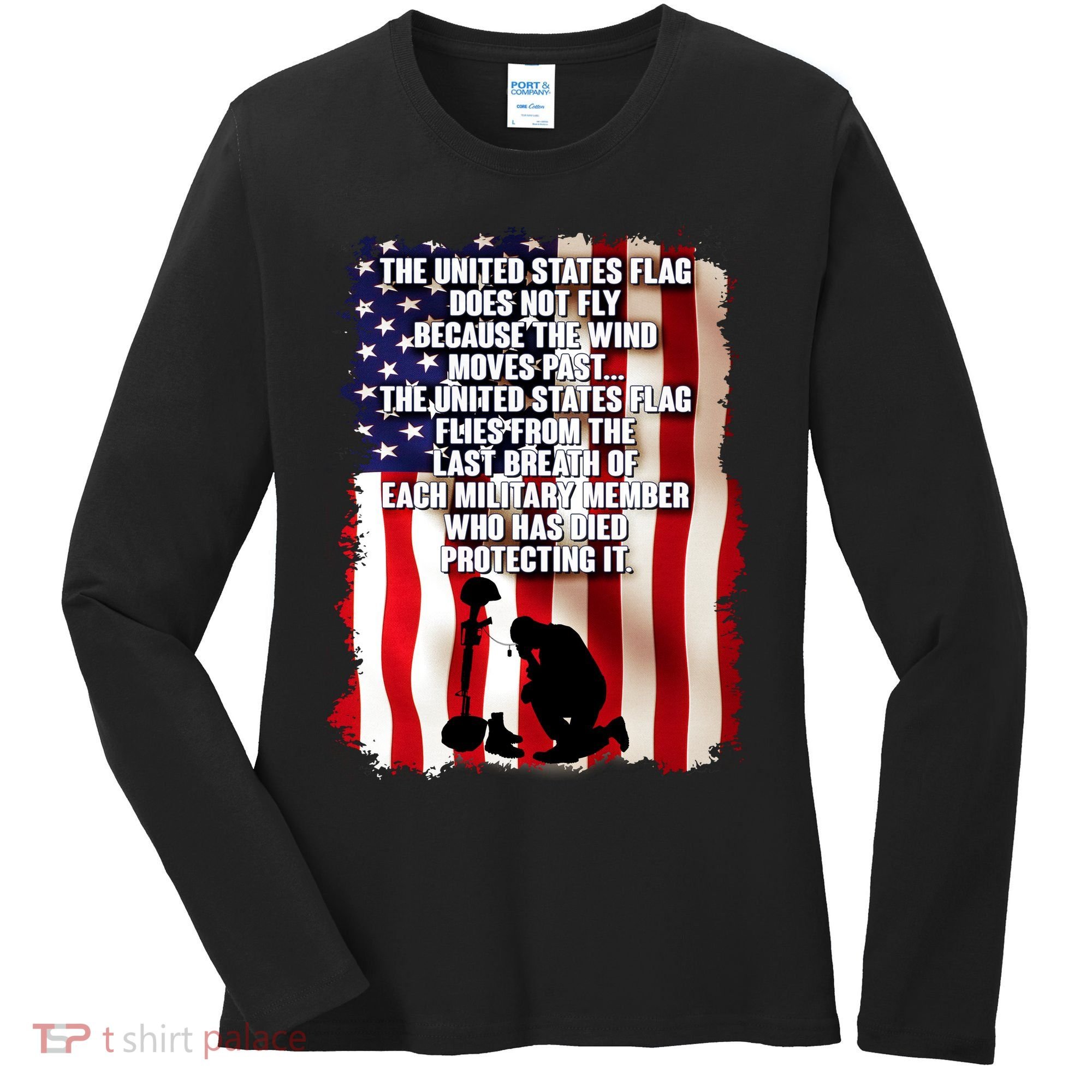 Patriotic Memorial Day United States Flag Women's Long Sleeve Shirt