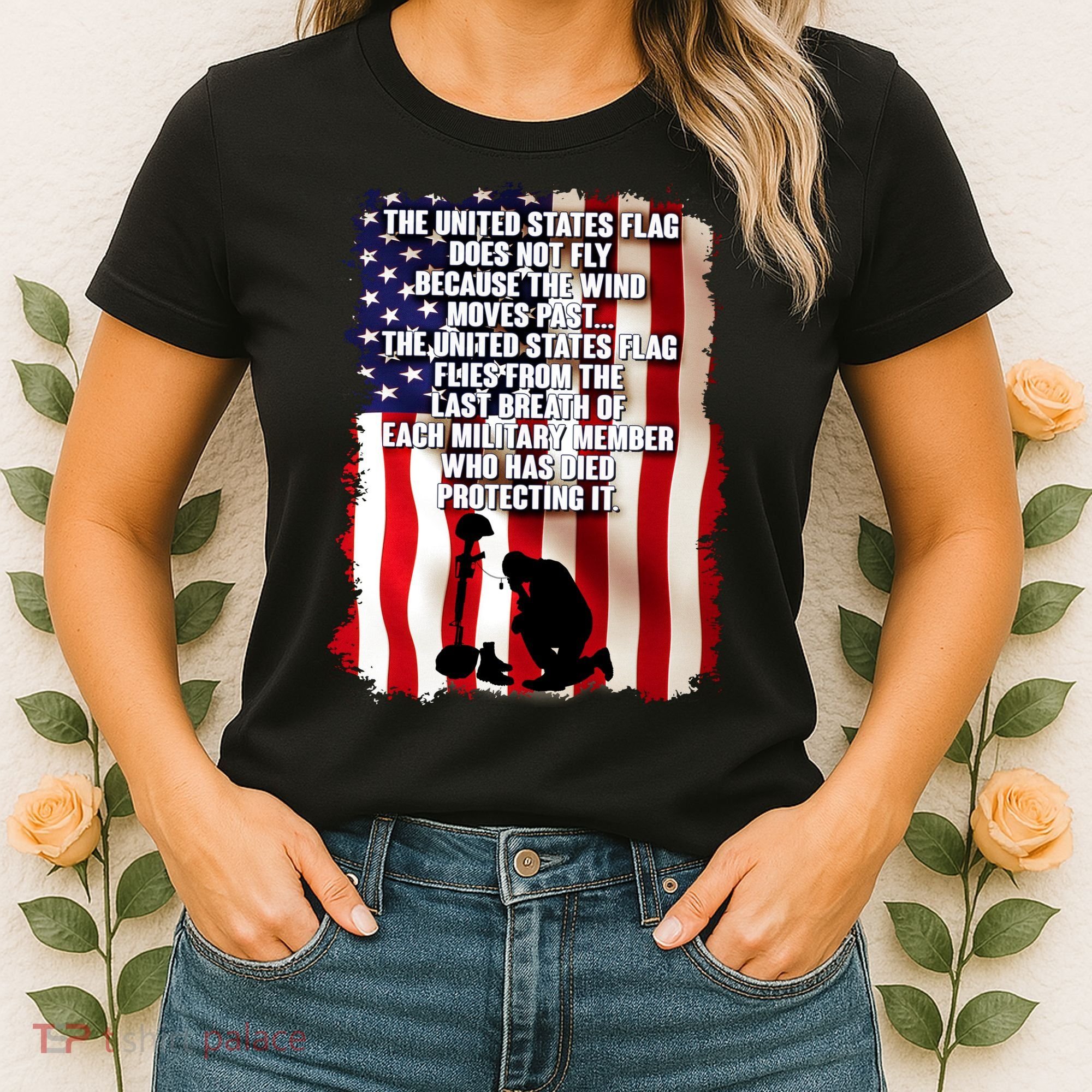 Patriotic Memorial Day United States Flag Women's T-Shirt