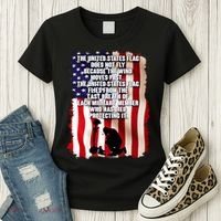 Patriotic Memorial Day United States Flag Women's T-Shirt thumb 3