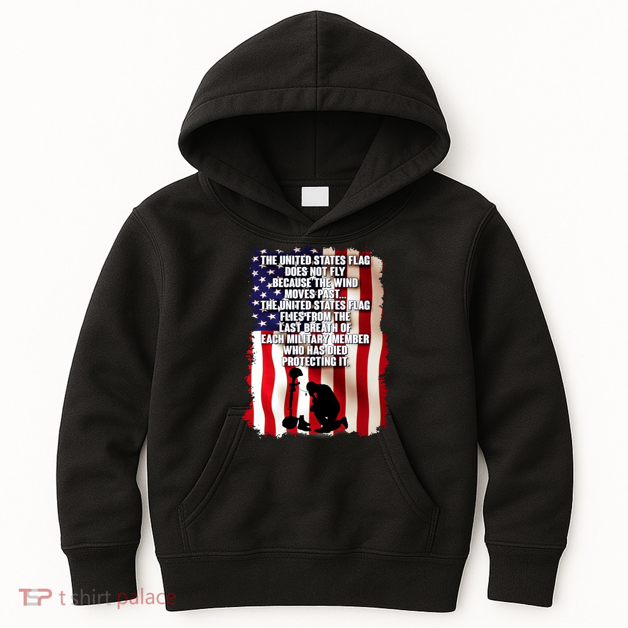 Patriotic Memorial Day United States Flag Kids Hoodie