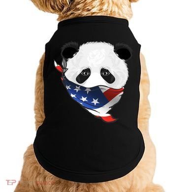 Patriotic Panda American Bandanna Flag Doggie Tank