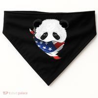 Patriotic Panda American Bandanna Flag USA-Made Doggie Bandana thumb 0