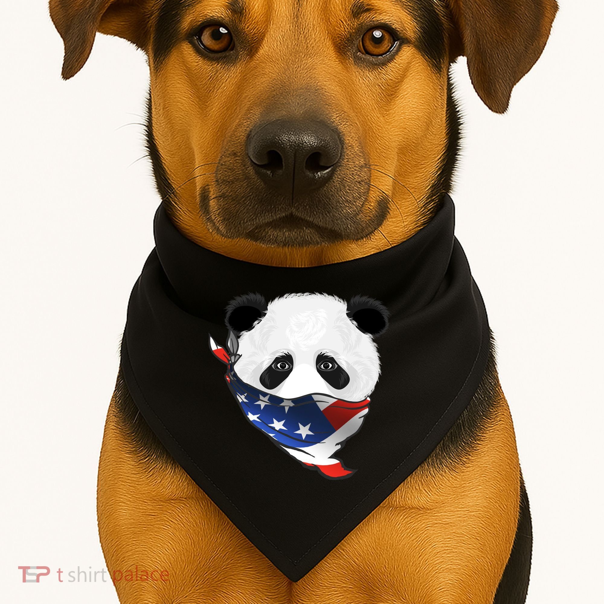 Patriotic Panda American Bandanna Flag USA-Made Doggie Bandana