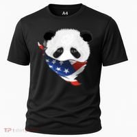 Patriotic Panda American Bandanna Flag Cooling Performance Crew T-Shirt thumb 0