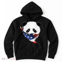 Patriotic Panda American Bandanna Flag Hoodie thumb 0