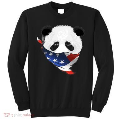Patriotic Panda American Bandanna Flag Sweatshirt