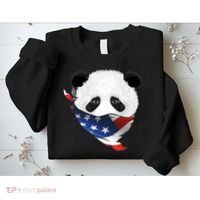 Patriotic Panda American Bandanna Flag Sweatshirt thumb 2