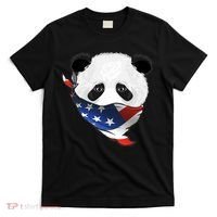 Patriotic Panda American Bandanna Flag T-Shirt thumb 0