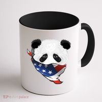 Patriotic Panda American Bandanna Flag Coffee Mug thumb 1