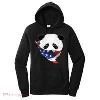 Patriotic Panda American Bandanna Flag Women's Hoodie thumb 0