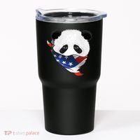 Patriotic Panda American Bandanna Flag Tumbler thumb 0