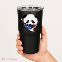 Patriotic Panda American Bandanna Flag Tumbler thumb 2