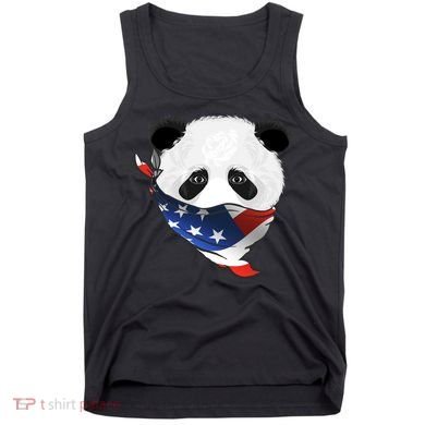 Patriotic Panda American Bandanna Flag Tank Top