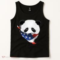 Patriotic Panda American Bandanna Flag Tank Top thumb 2