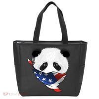 Patriotic Panda American Bandanna Flag Tote Bag thumb 0