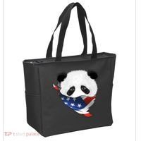 Patriotic Panda American Bandanna Flag Tote Bag thumb 2