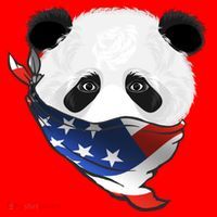 Patriotic Panda American Bandanna Flag Santa Hat thumb 1