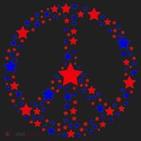 Patriotic Peace Sign Stars Women's Sweatshirt thumb 2