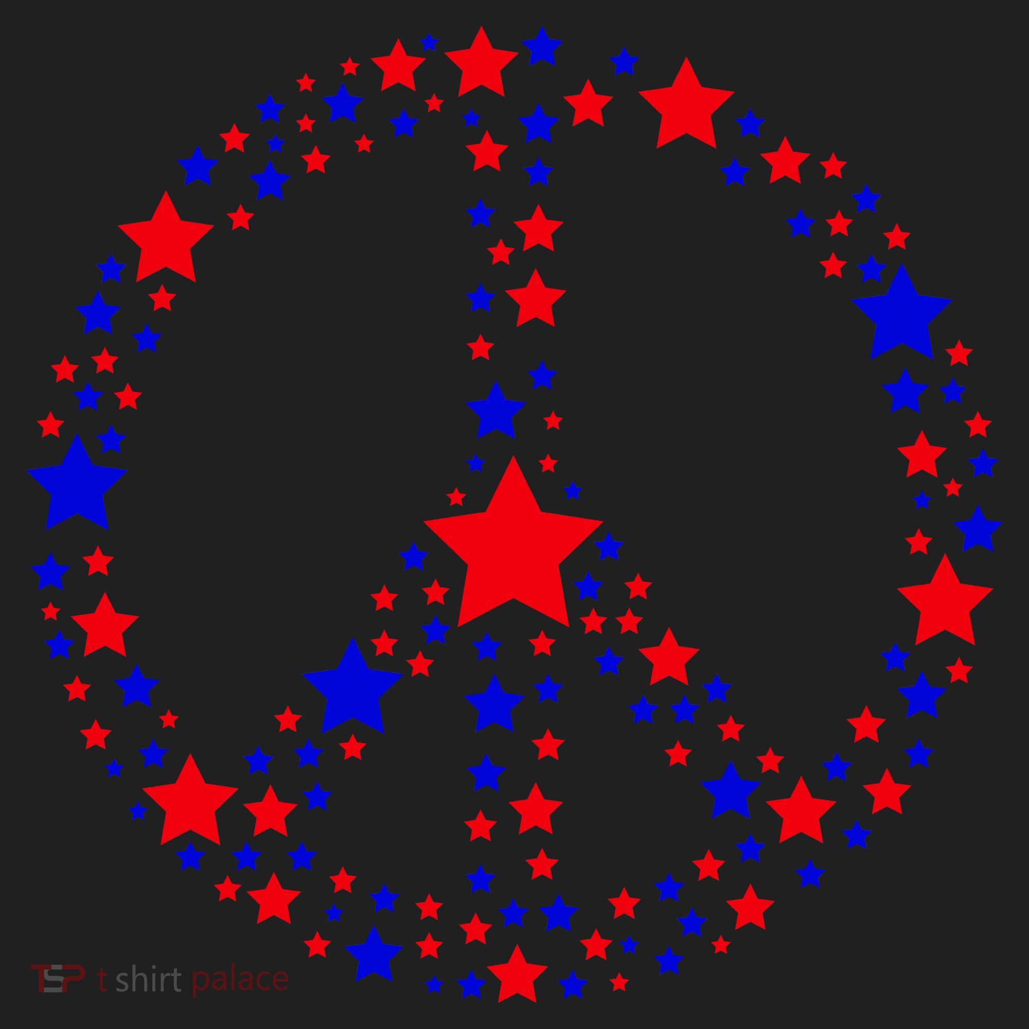 Patriotic Peace Sign Stars Women's Sweatshirt