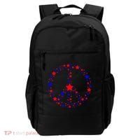 Patriotic Peace Sign Stars Backpack thumb 0