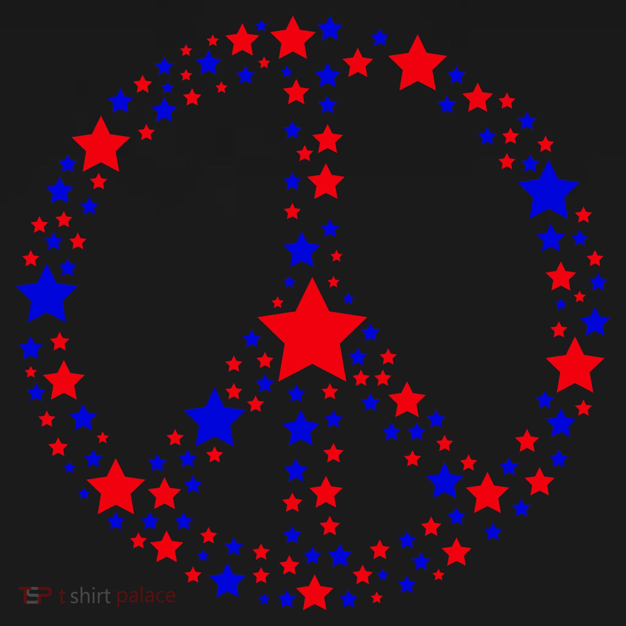 Patriotic Peace Sign Stars Coaster