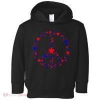 Patriotic Peace Sign Stars Toddler Hoodie thumb 0