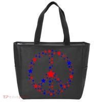 Patriotic Peace Sign Stars Tote Bag thumb 0