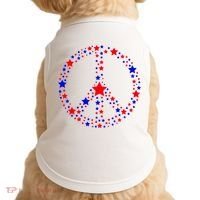 Patriotic Peace Sign Stars Doggie Tank thumb 0