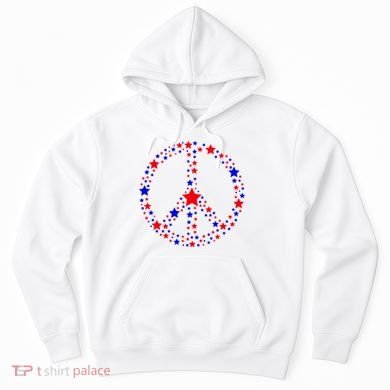 Patriotic Peace Sign Stars Hoodie