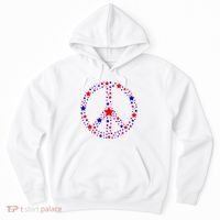 Patriotic Peace Sign Stars Hoodie thumb 0