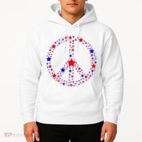 Patriotic Peace Sign Stars Hoodie thumb 2