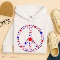 Patriotic Peace Sign Stars Hoodie thumb 4