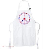 Patriotic Peace Sign Stars Apron thumb 0