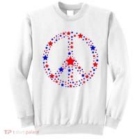 Patriotic Peace Sign Stars Sweatshirt thumb 0