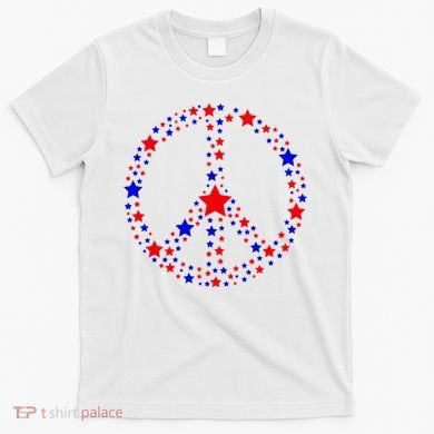 Patriotic Peace Sign Stars T-Shirt