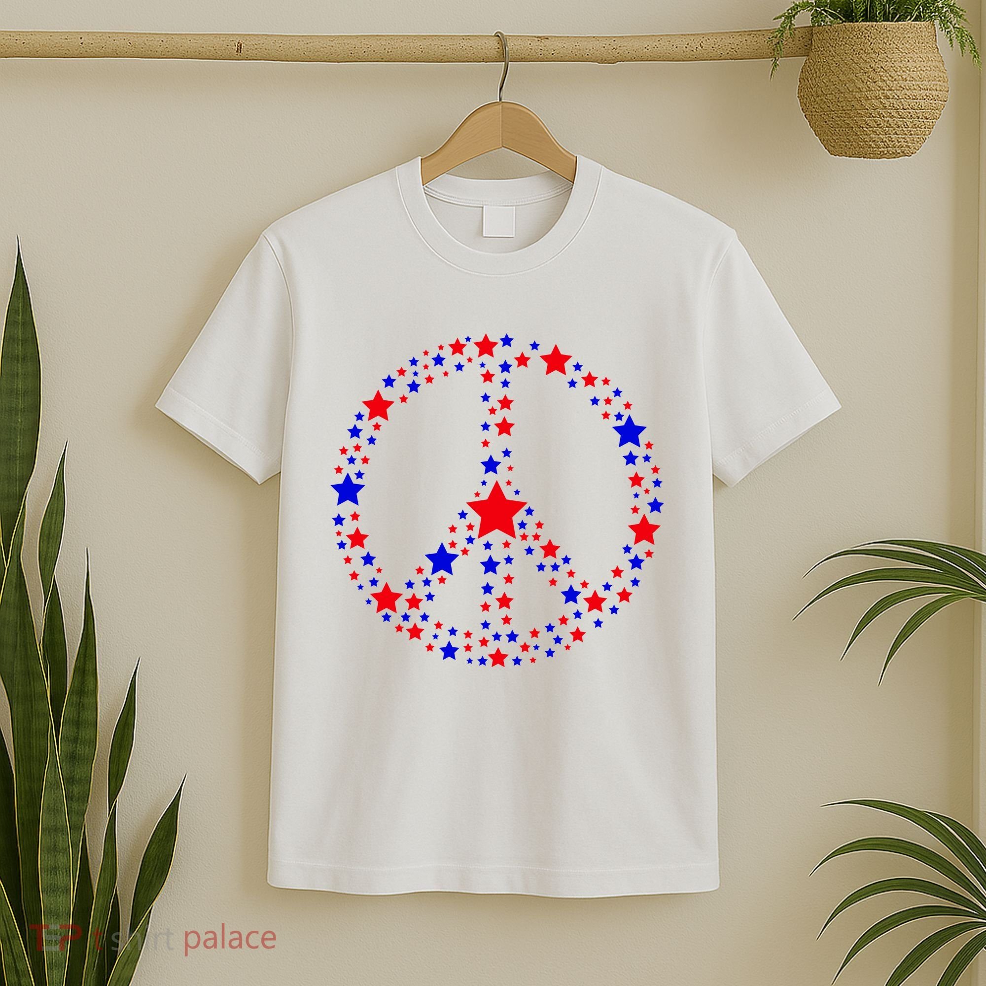 Patriotic Peace Sign Stars T-Shirt