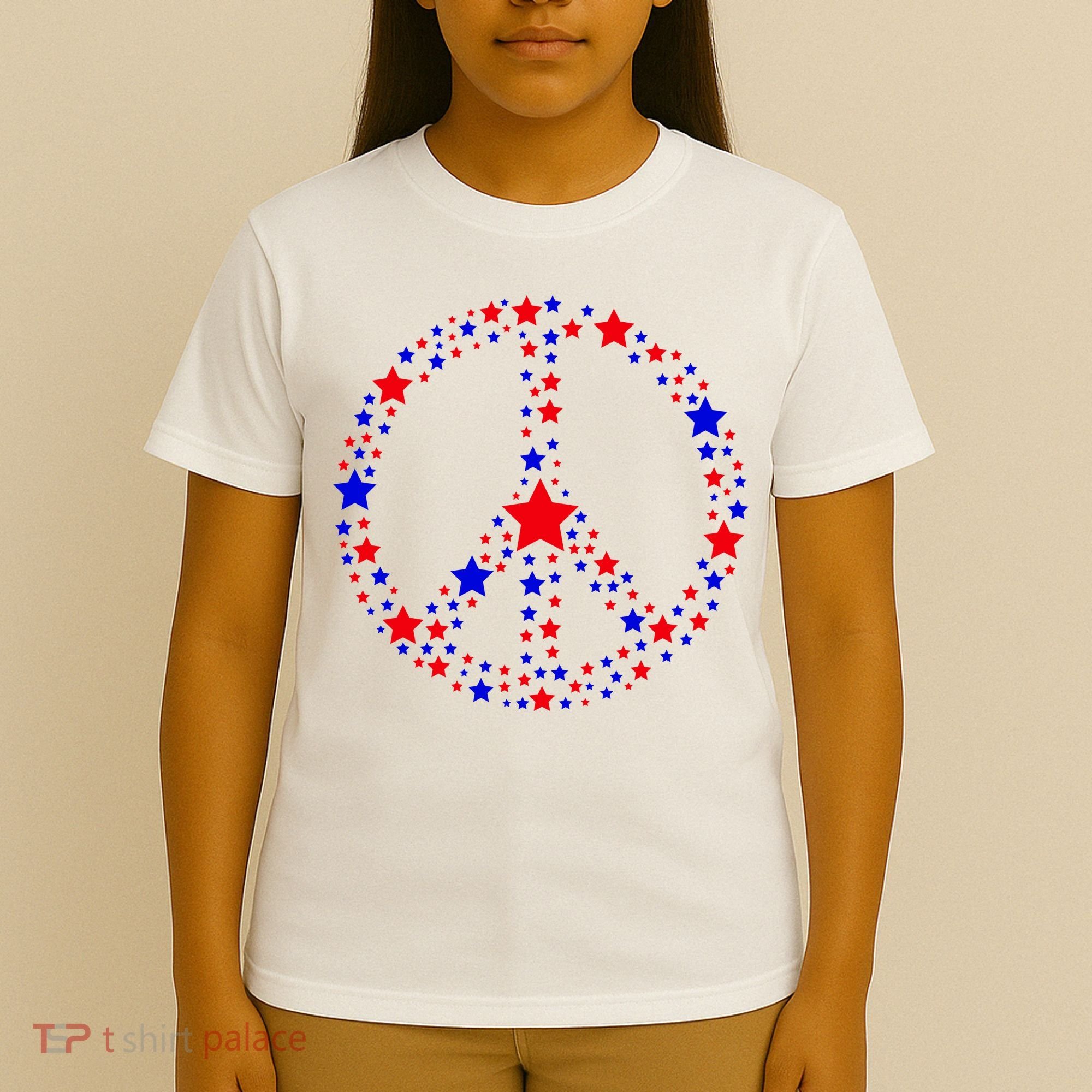 Patriotic Peace Sign Stars T-Shirt