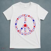 Patriotic Peace Sign Stars T-Shirt thumb 5