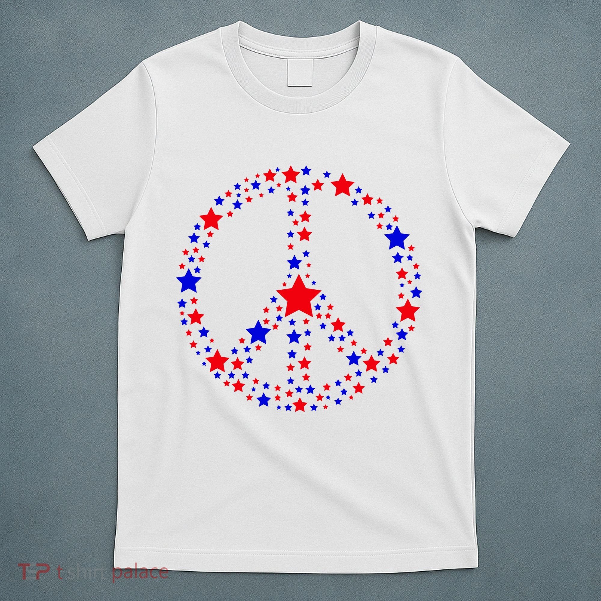 Patriotic Peace Sign Stars T-Shirt