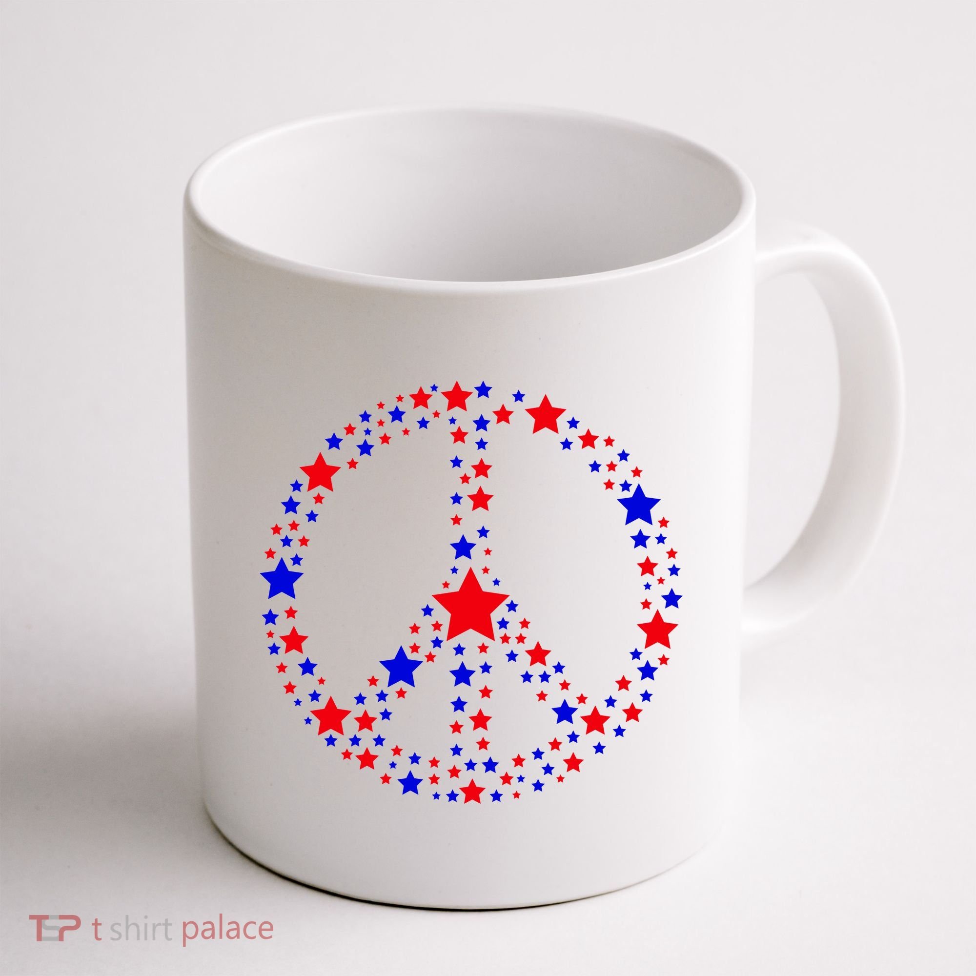 Patriotic Peace Sign Stars Coffee Mug